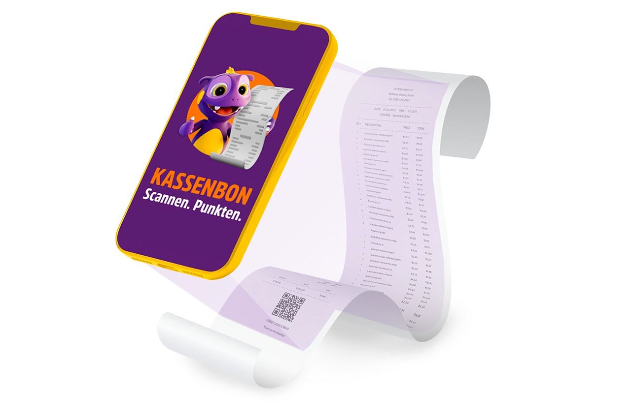Kassenbon-App: Scannen und punkten für Belohnungen. Effizient und einfach!