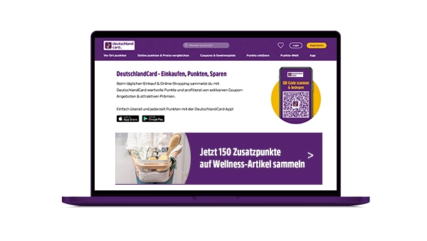 DeutschlandCard: Online shoppen, Punkte sammeln, sparen.