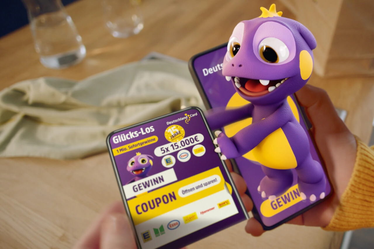 Gewinnspiel-App mit lila Maskottchen: Entdecken Sie Ihre Gewinnchancen!